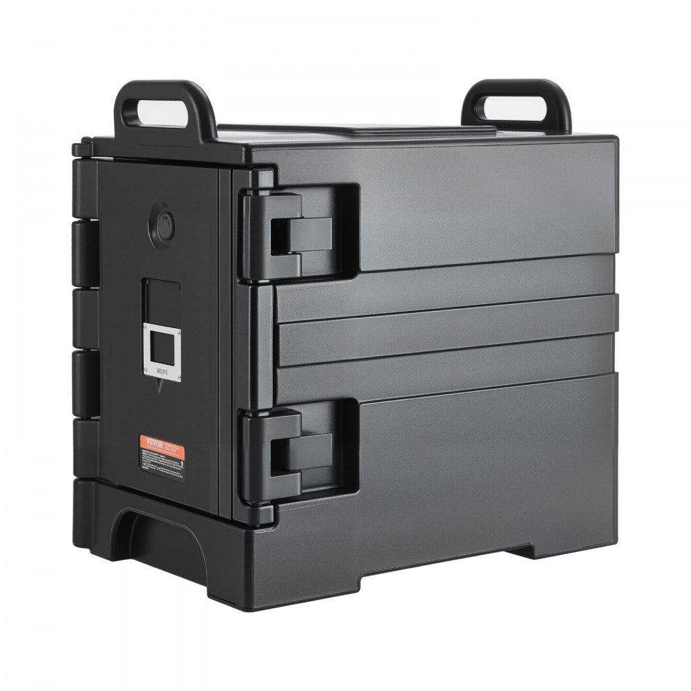 VEVOR Caja Térmica para Alimentos con Aislamiento de 75 L para Catering, Caja para Alimentos con Hebillas Dobles, Carga Frontal con Asas, con Ruedas para Restaurantes, 650x450x815 mm (Sin Bandeja)