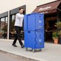 VEVOR Porta recipientes aislados para alimentos caja caliente de 90 L para catering porta cajas de alimentos LLDPE con hebilla de una pieza de carga frontal con asas, cargador final con ruedas