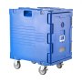VEVOR Porta recipientes aislados para alimentos caja caliente de 90 L para catering porta cajas de alimentos LLDPE con hebilla de una pieza de carga frontal con asas, cargador final con ruedas
