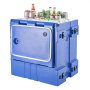 VEVOR Caja Térmica para Alimentos con Aislamiento de 90 L para Catering, Caja para Alimentos con Hebillas Dobles, carga Frontal con Asas, para Restaurantes y Cantinas, 645 x 445 x 620 mm, Azul
