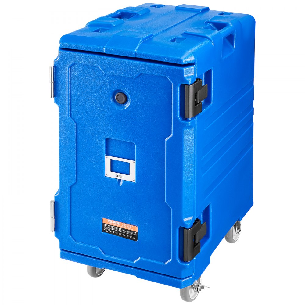 VEVOR Insulated Food Container Carrier, 120L Food Warming Box for Catering, Food Container with Double Buckles & Handles, Food Carrier, Food Transport Box for Restaurant Canteen, Blue