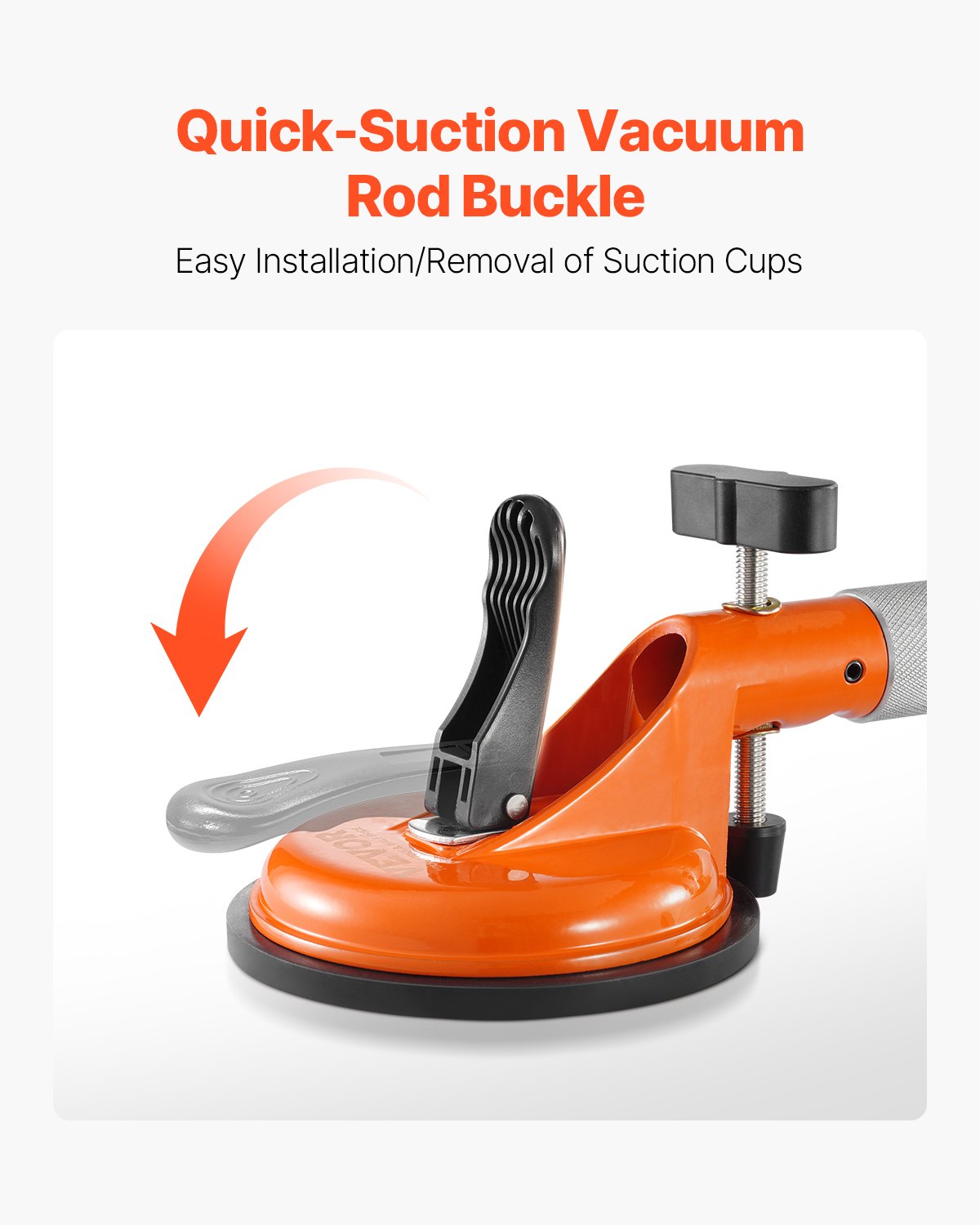 VEVOR Seamless Seam Setter 2-Pack Granite Seam Connectors with 125 mm Vacuum Suction Cups, for Joining & Leveling Seams, 180° Adjustable, Ideal for Tiles, Stone, Marble Slabs