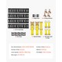 VEVOR Kit de 4 Rieles de Amarre E-Track de 0,6 m, con 2 Correas de Trinquete, 4 Juntas Tóricas, 4 Correas de Amarre con Anilla en D, 2 Ranuras Individuales y 8 Tapas de Extremo, para Garajes