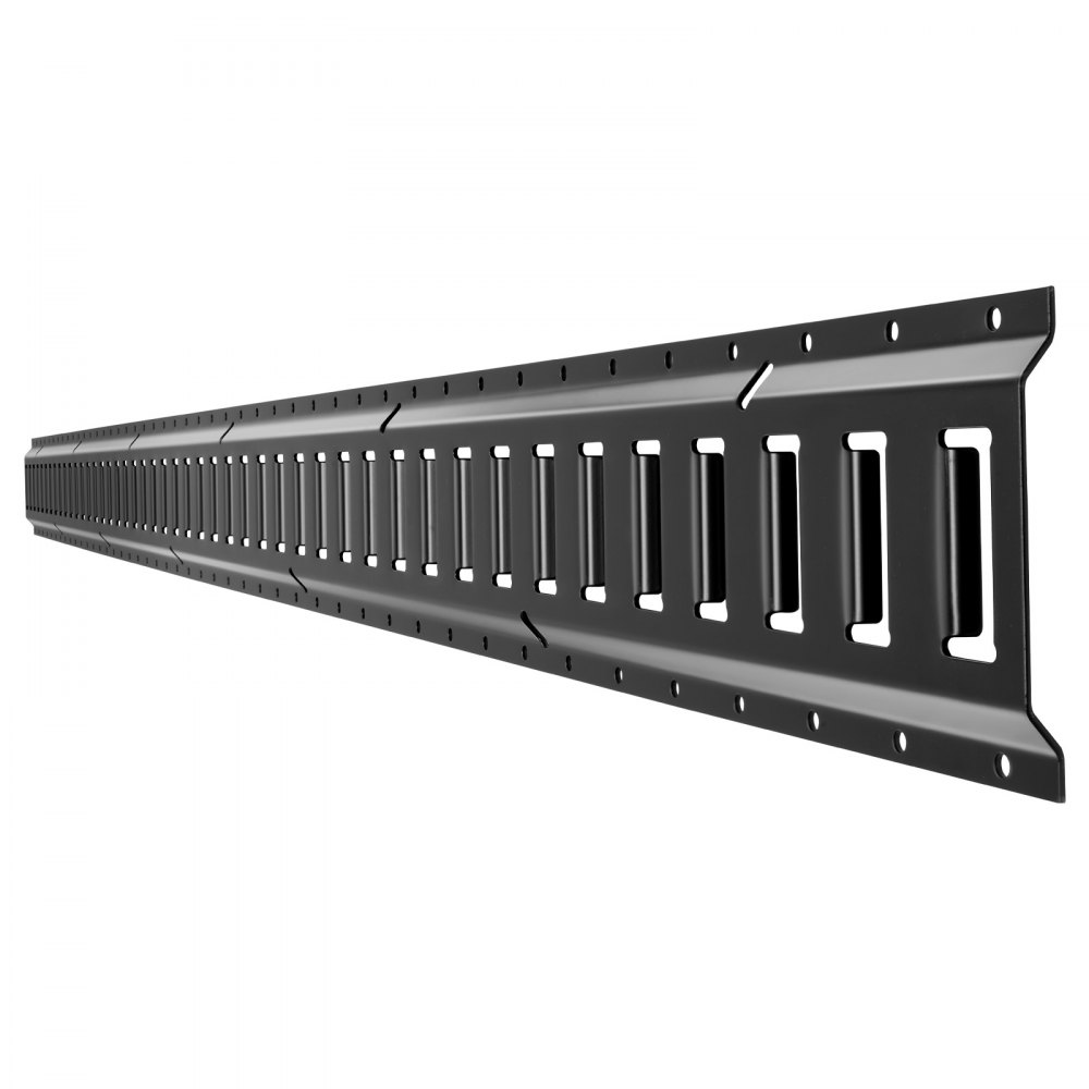 VEVOR E-Track Tie-Down Rail Kit, 4 Pack 2.3 m E Track Rails, 26 Pcs Includes 2 Ratchet Straps & 8 O-Rings & 8 Tie-Offs with D-Ring & 8 End Caps, Fit for Garages Vans Trailers Motorcycles