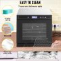 VEVOR Máquina deshidratadora de alimentos eléctrica 6 bandejas 600 W Secador de frutas y verduras 35-75 ° C Temporizador 48 H Deshidratadora de frutas