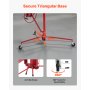 VEVOR Elevador de Placas de Yeso, con Brazo Telescópico Ajustable de 1245–2921 mm, Carga de 68 kg, Altura de 3353 mm, para Montaje en Techo y Pared, de Acero Q235B, 1530 x 1530 x 1450 mm, Rojo