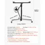 VEVOR Elevador de Placas de Yeso, con Brazo Telescópico Ajustable de 1245–2921 mm, Carga de 68 kg, Altura de 3353 mm, Acero Q235B, para Montaje en Techo y Pared, 1530 x 1530 x 1450 mm, Negro