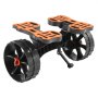 VEVOR Remolque Horizontal para Kayak, Remolque Plegable 615 x 325 x 320 mm con Neumáticos de Goma Maciza de 25,4 cm y 1 Correa de Trinquete Carga 136 kg, Carrito para Tabla de Surf de Remo, Kayaks
