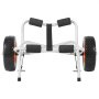VEVOR Kayak Cart, 113.4 kg Load Capacity, Foldable Kayak Trolley with 25.4 cm Solid PU Tires & 1 Ratchet Strap, Paddle Board Trolley for Carrying Kayaks, Canoes, Paddleboards, Float Mats,Jon Boats