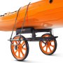VEVOR Kayak Cart, 149.7 kg Load Capacity, Canoe Cart Dolly with 38.1 cm Solid Rubber Tires & Kickstand, Assembles & Disassembles Within Seconds, Paddle Board Trolley for Kayaks, Canoes, Paddleboards