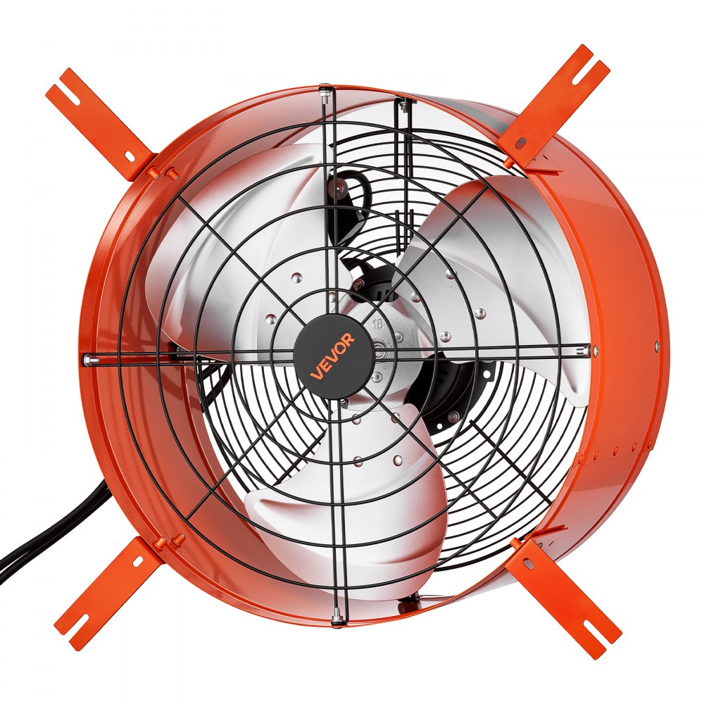 VEVOR Extractor de Aire para Ático de 2940 CFM, Ventilador de Ático 40,6 cm, Termostato Ajustable, Acero Q235A, Cable de Alimentación de 2 m, Cable de Control de 1 m para Garajes, Almacenes y Talleres