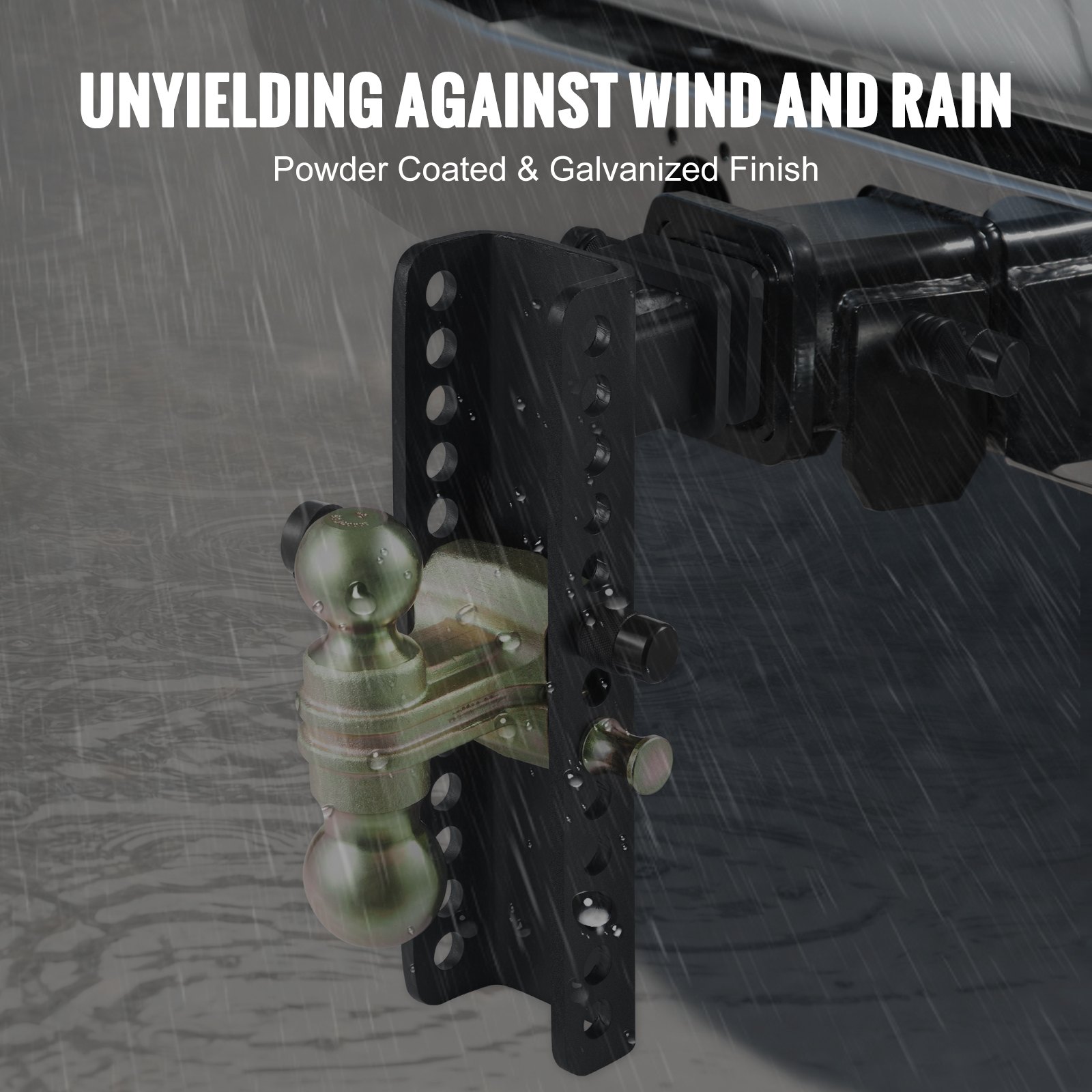 VEVOR Enganche de remolque ajustable, montaje de bola de enganche de 10" 8.5" Altura 2" Receptor 14000 lbs GTW, bolas de remolque de acero 2" 2-5/16" 45# Cerradura de llave para remolque de camiones