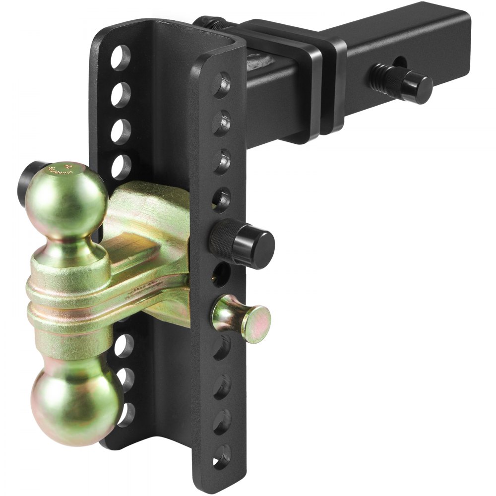 VEVOR Enganche de remolque ajustable, montaje de bola de enganche de 8" Receptor 2" 14000 lbs GTW Bolas de remolque de acero 2" 2-5/16" 45# Cerradura de llave para remolque de camiones