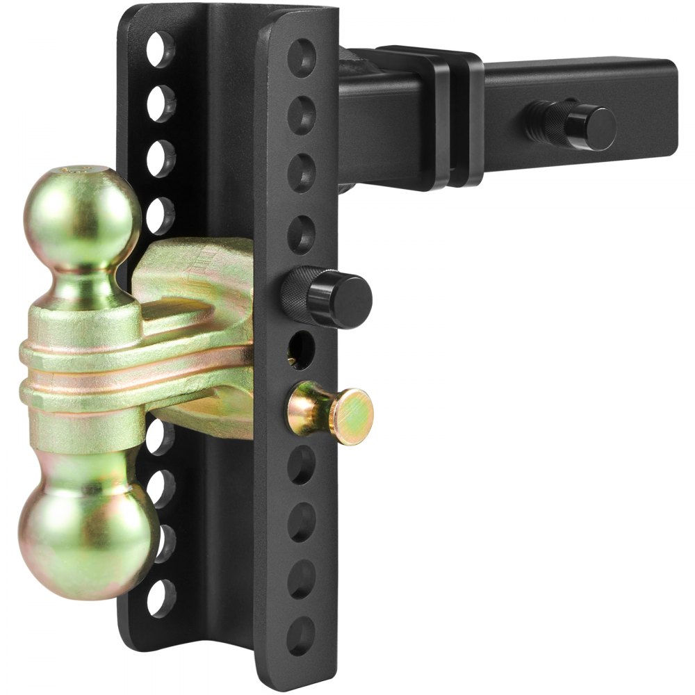 VEVOR Enganche de remolque ajustable, montaje de bola de enganche de 8" Receptor 2" 14000 lbs GTW Bolas de remolque de acero 2" 2-5/16" 45# Cerradura de llave para remolque de camiones