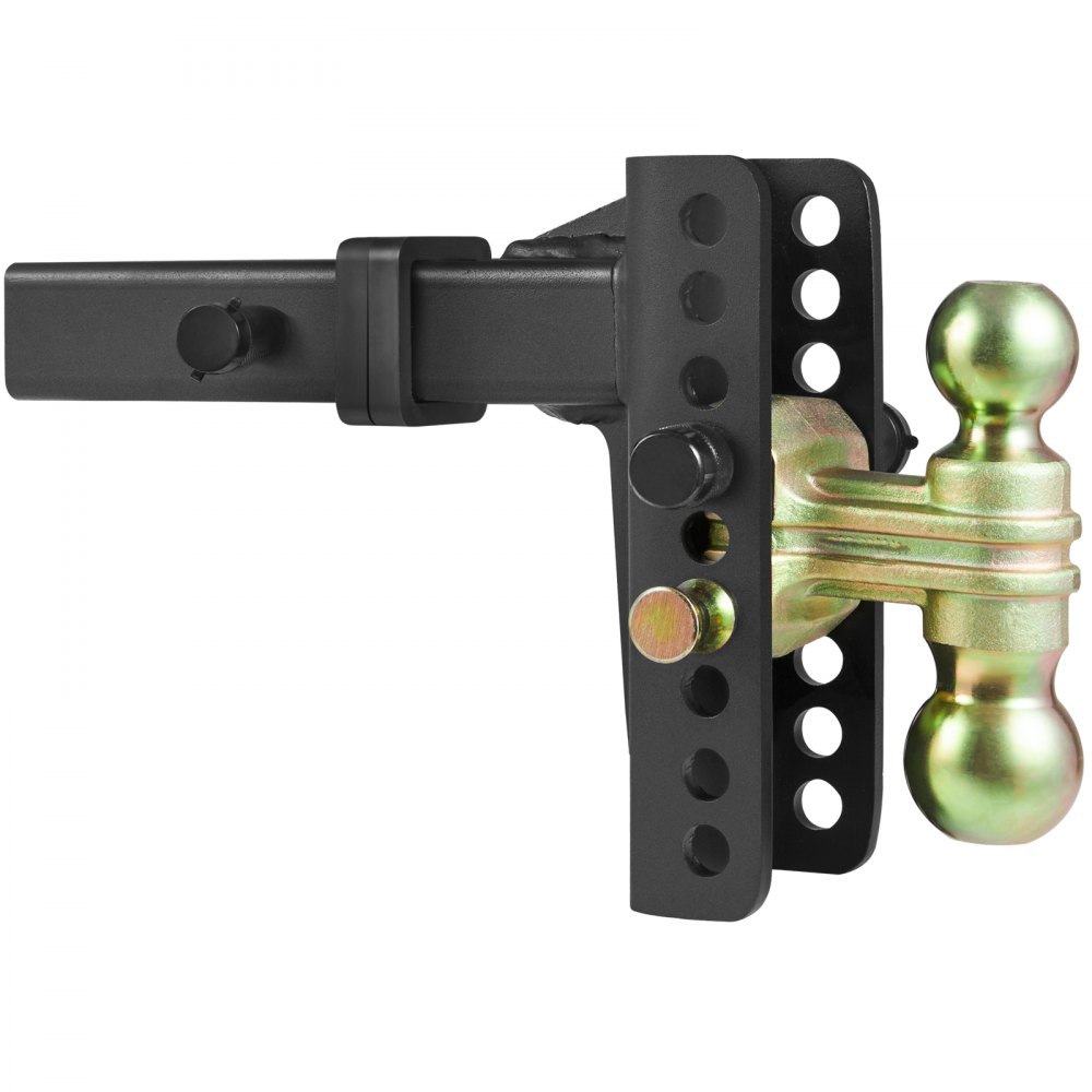 VEVOR Enganche de remolque ajustable, montaje de bola de enganche de 6" 4.5" de altura 2" receptor 14000 lbs GTW bolas de remolque de acero 2" 2-5/16" 45# Cerradura de llave para remolque de camiones