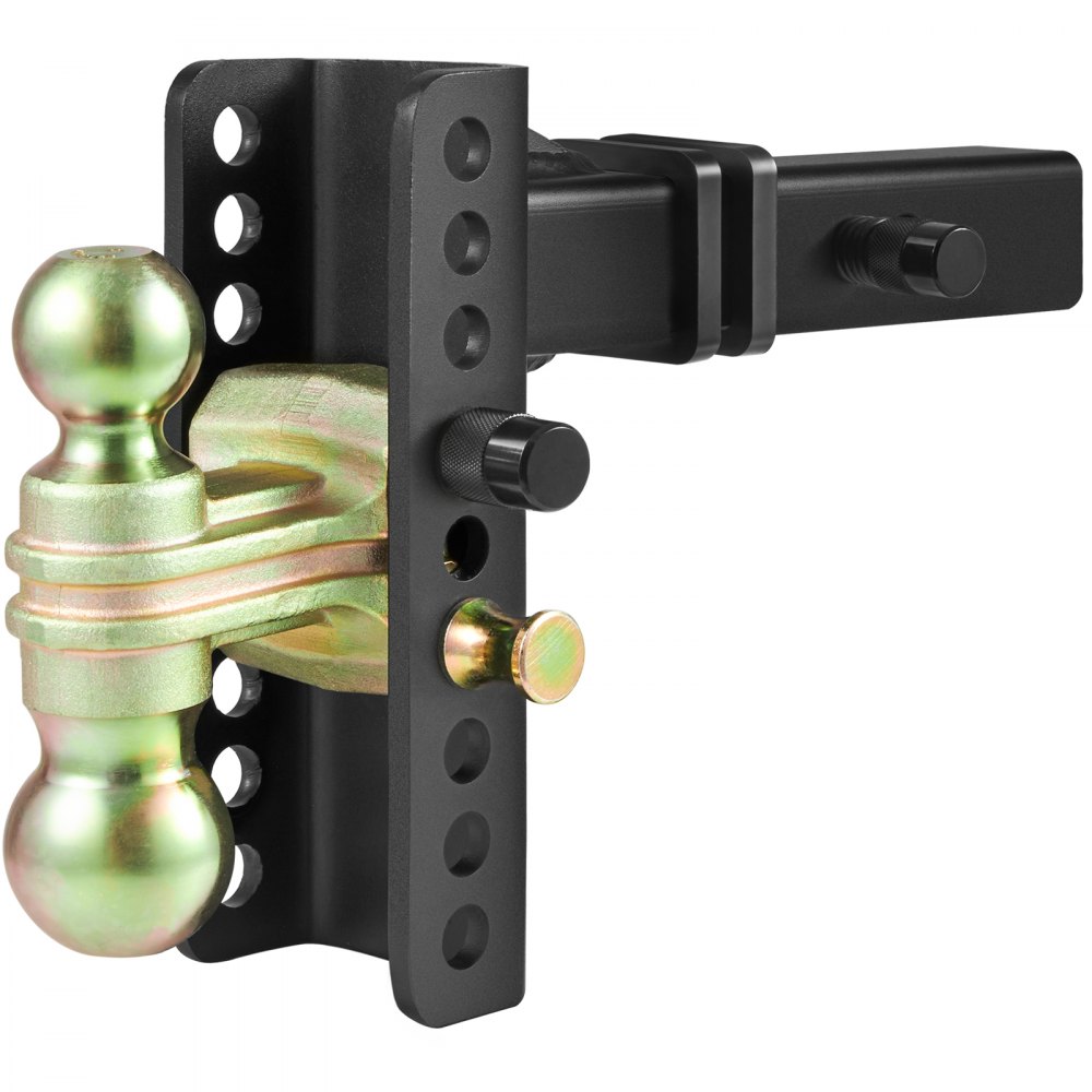 VEVOR Enganche de remolque ajustable, montaje de bola de enganche de 6" 4.5" de altura 2" receptor 14000 lbs GTW bolas de remolque de acero 2" 2-5/16" 45# Cerradura de llave para remolque de camiones