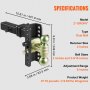 VEVOR Enganche de remolque ajustable, montaje de bola de enganche de 6" 4.5" de altura 2" receptor 14000 lbs GTW bolas de remolque de acero 2" 2-5/16" 45# Cerradura de llave para remolque de camiones