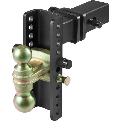 VEVOR Enganche de remolque ajustable, montaje de bola de enganche de 8" Altura 6.5" Receptor 2.5" 14500 lbs GTW Bolas de remolque de acero 2" 2-5/16" 45# Cerradura de llave para remolque de camiones