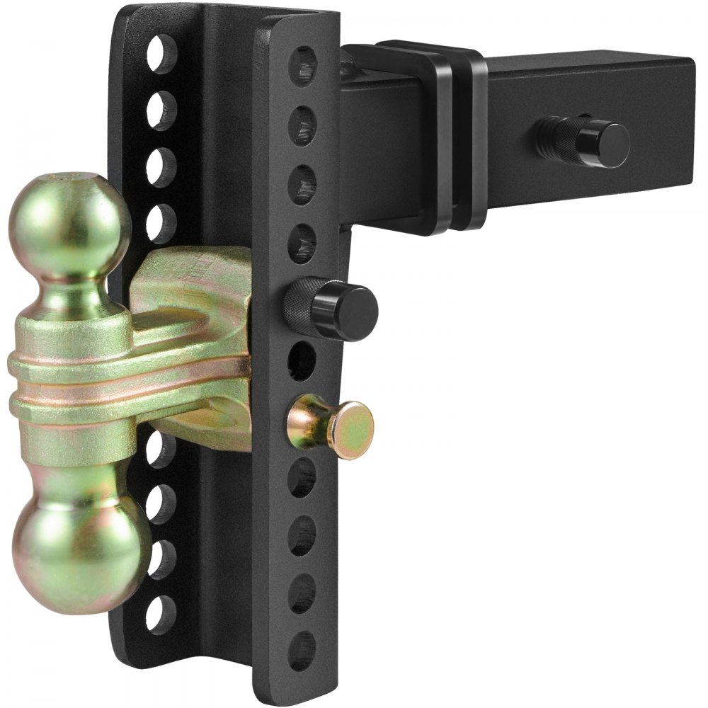 VEVOR Enganche de remolque ajustable, montaje de bola de enganche de 8" Altura 6.5" Receptor 2.5" 14500 lbs GTW Bolas de remolque de acero 2" 2-5/16" 45# Cerradura de llave para remolque de camiones