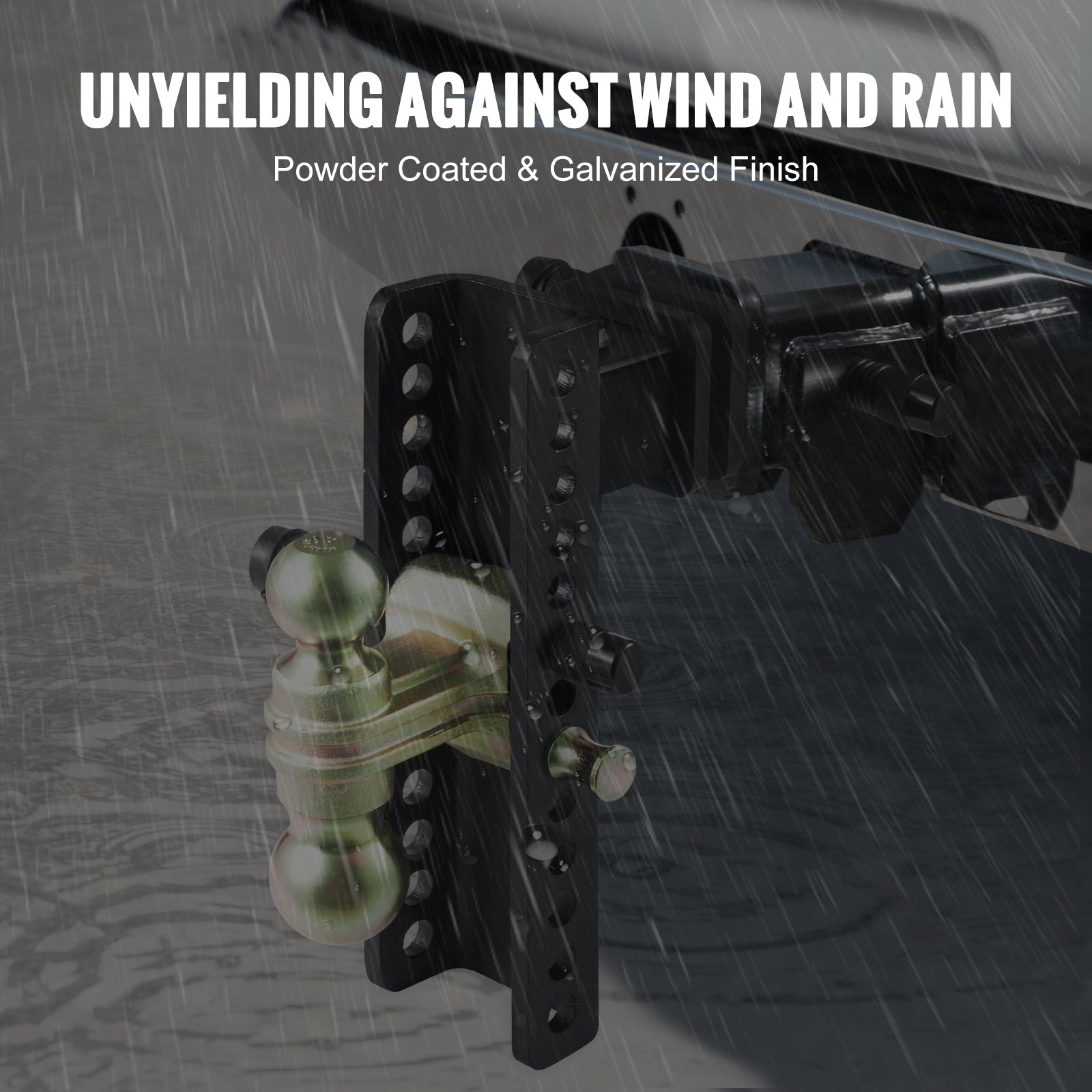 VEVOR Enganche de remolque ajustable, montaje de bola de enganche de 10" 8.5" Altura 2.5" Receptor 14500 lbs GTW, bolas de remolque de acero 2" 2-5/16" 45# Cerradura de llave para remolque de camiones