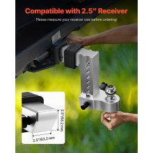 VEVOR Enganche de Remolque Ajustable de Caída de 8" Enganche de Bola de 8390 kg