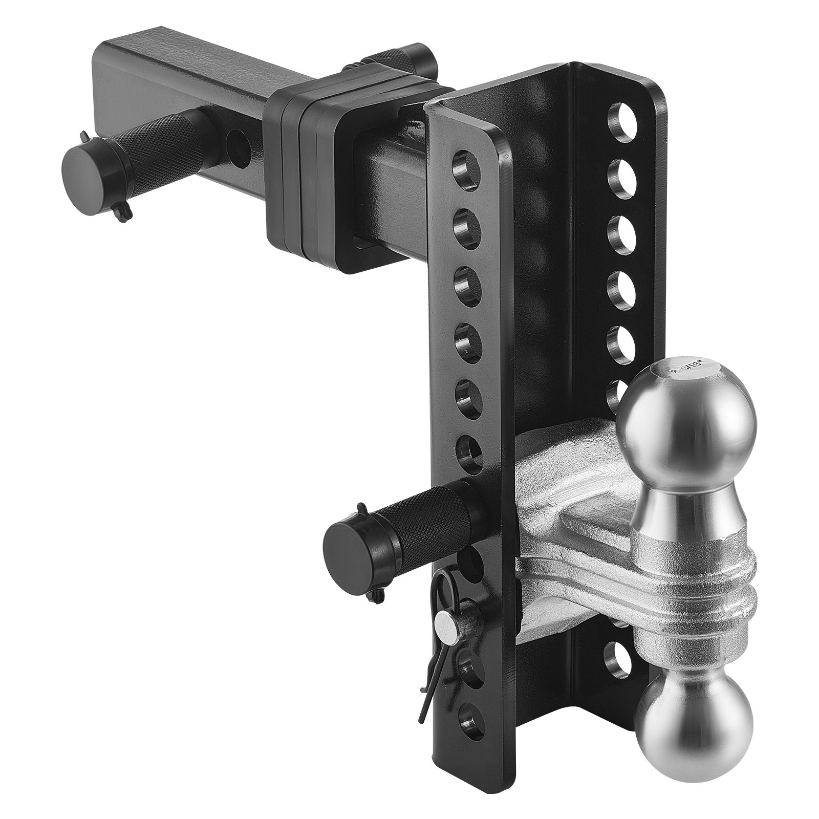 VEVOR Enganche de Remolque Ajustable con Pasador Antirrobo, Bolas de 50 mm y 58,7 mm y Montaje de Bola de Enganche de Caída de 8" para Receptor de 50 mm, Capacidad Máxima de Remolque de 9750 kg