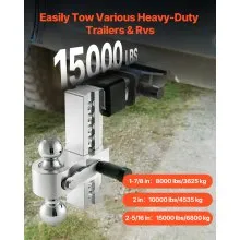 VEVOR Enganche de Remolque Ajustable de Caída de 8" Enganche de Bola de 6800 kg
