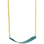 VEVOR - Juego de 2 columpios con cadenas revestidas de 66 pulgadas y ganchos a presión, soporta 300 libras de repuesto para columpios de exterior, accesorios para columpios para niños, para uso en exteriores e interiores, color verde