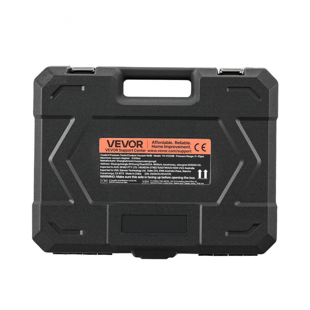 VEVOR Juego de 47 Manómetros de Refrigerante con 3 Adaptadores Metálicos, Ajuste Universal, para Sistemas de Refrigeración de Automóviles, con Bomba de Presión y Llenador de Aluminio y Plástico