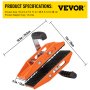 Pinzas transportadoras de piedras VEVOR con asas ergonómicas, medidas 10,4 x 4,7 x 11 pulgadas, 6 kg de peso.