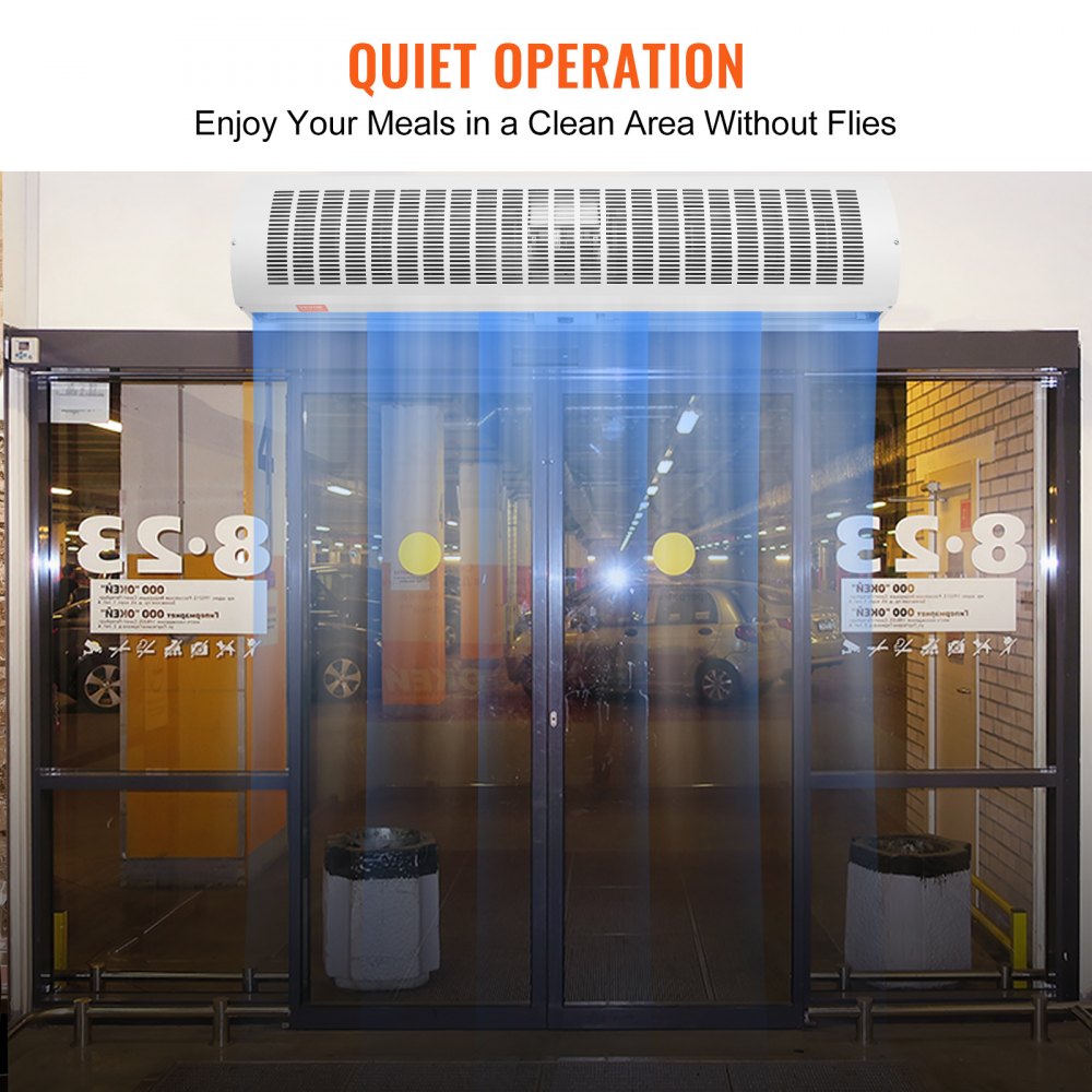 VEVOR 1.2 m indoor air curtain, 2 speeds, 2802 m³/h, wall-mounted air curtain for doors, internal fan above the door with high-performance limit switch