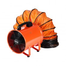 VEVOR Ventilador Extractor Industrial 300 W Extractor de Aire Conducto 304,8 mm Manguera de Extracción 10 m Volumen de Aire de 4373 m3/h Extractor de Aire 2 Engranajes para Extracción de Polvo y Humo