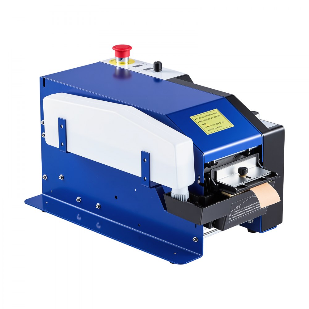 VEVOR Dispensador de Cinta Kraft Activada por Agua Automático 100-995 mm, con Humectación Automática, Ancho de 40-100 mm, Depósito de 1,3 kg y Acero Q235, Máquina Cortadora de Cinta para Embalaje