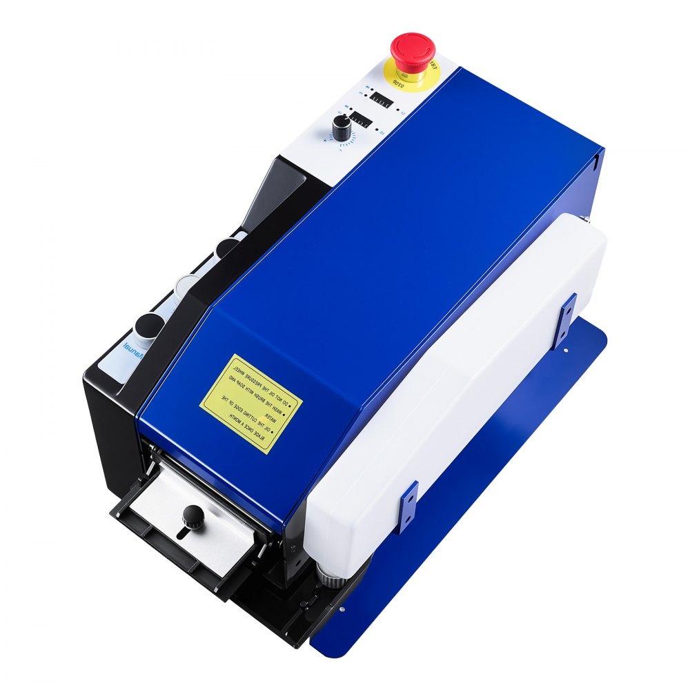 VEVOR Dispensador de Cinta Kraft Activada por Agua Automático 100-995 mm, con Humectación Automática, Ancho de 40-100 mm, Depósito de 1,3 kg y Acero Q235, Máquina Cortadora de Cinta para Embalaje