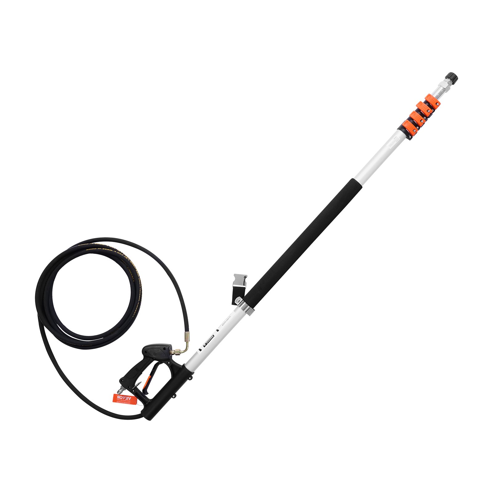 VEVOR Varilla Telescópica a Hidrolavadora, 4000 PSI, con Varillas Extensión para Hidrolavadora, Limpiador de Canaletas, Cabezal Cepillo, Acoplador Pivotante, 7 Boquillas Rociadoras, 175 x 45 x 1393 mm