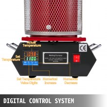 VEVOR Horno de Fusión, 2 kg Horno de Fusión de Oro, 1150 ℃ Horno Fundición Metales Digital 1750 W Horno de Fusión Eléctrica para Fundir Oro Horno Fusión Automática para Joyas Máquina de Fusión de Oro