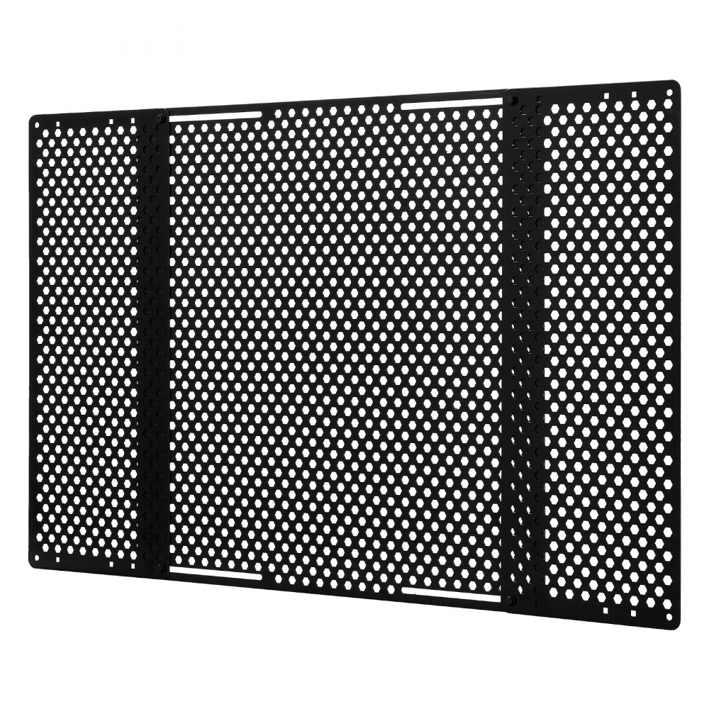 VEVOR Protector de Puerta para Caravana, Rejilla Ajustable de 558,8-800 mm, Orificios de Panal Transpirables Reforzados, Protector de Entrada para Caravana de Hierro para Proteger Mascotas, Negro