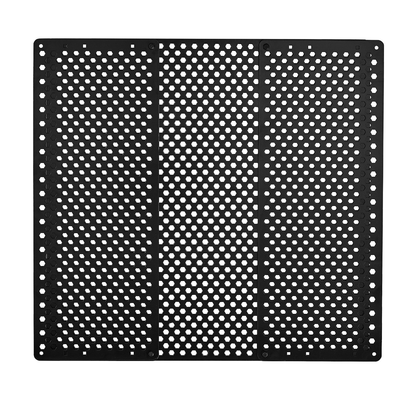 VEVOR Protector de Puerta para Caravana, Rejilla Ajustable de 558,8-800 mm, Orificios de Panal Transpirables Reforzados, Protector de Entrada para Caravana de Hierro para Proteger Mascotas, Negro