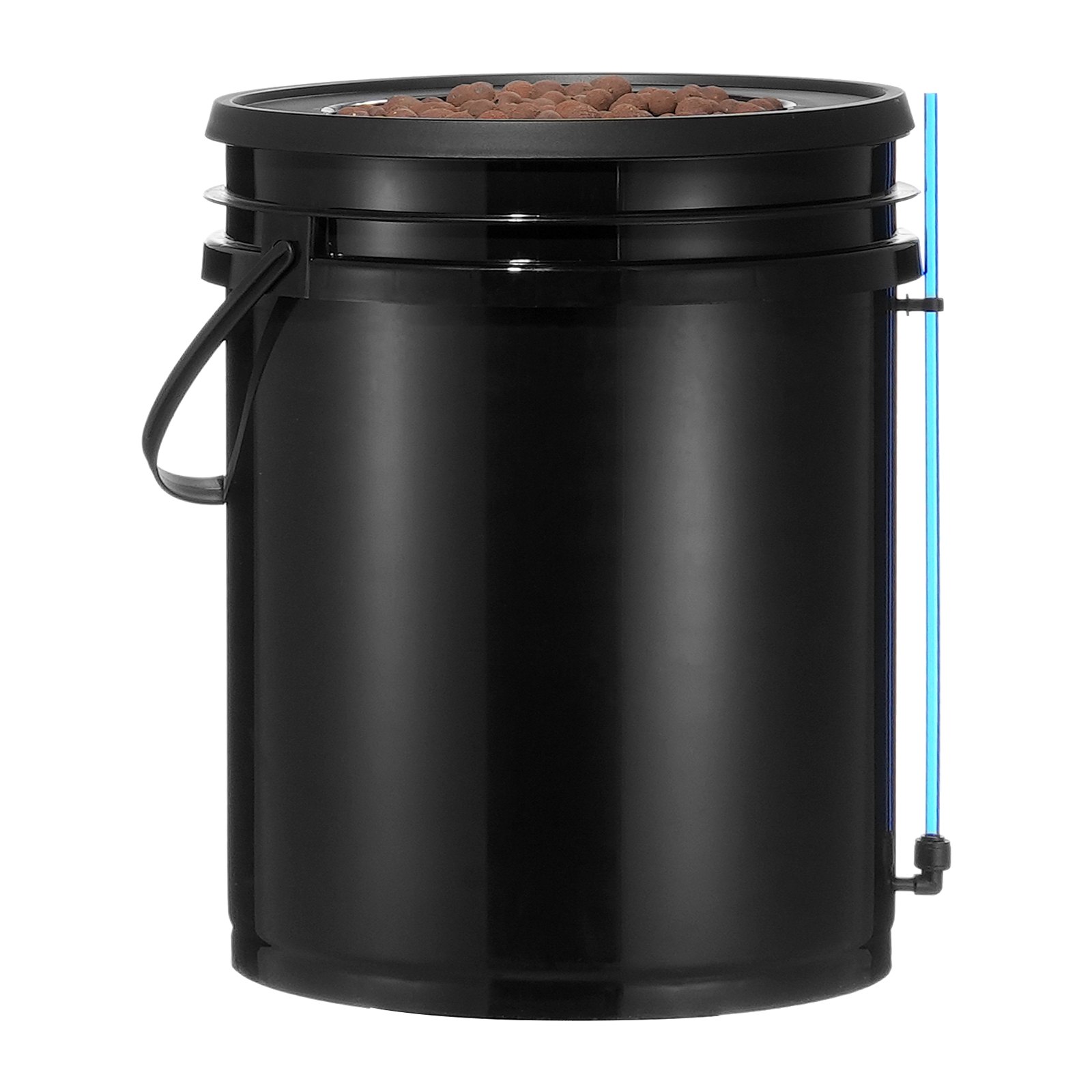 VEVOR DWC Sistema de cultivo hidropónico, kit de goteo superior, cultivo en agua profunda de 20 litros, 1 cubo, bomba de aire, piedras de aire, dispositivo de nivel de agua, para verduras, flores