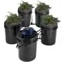 VEVOR RDWC Sistema de cultivo hidropónico, kit de goteo superior, cultivo de agua profunda de recirculación de 20 L 4 cubos, con bomba de aire, dispositivo de nivel de agua, para verduras de hoja