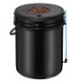 VEVOR DWC Sistema de Cultivo Hidropónico, Kit de Cultivo de Agua Profunda de 20 L y 8 Cubos, con Bomba de Aire, Piedras de Aire, Dispositivo de Nivel de Agua, Sistema Hidropónico DWC para Vegetales