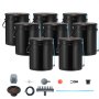 VEVOR DWC Sistema de Cultivo Hidropónico, Kit de Cultivo de Agua Profunda de 20 L y 8 Cubos, con Bomba de Aire, Piedras de Aire, Dispositivo de Nivel de Agua, Sistema Hidropónico DWC para Vegetales