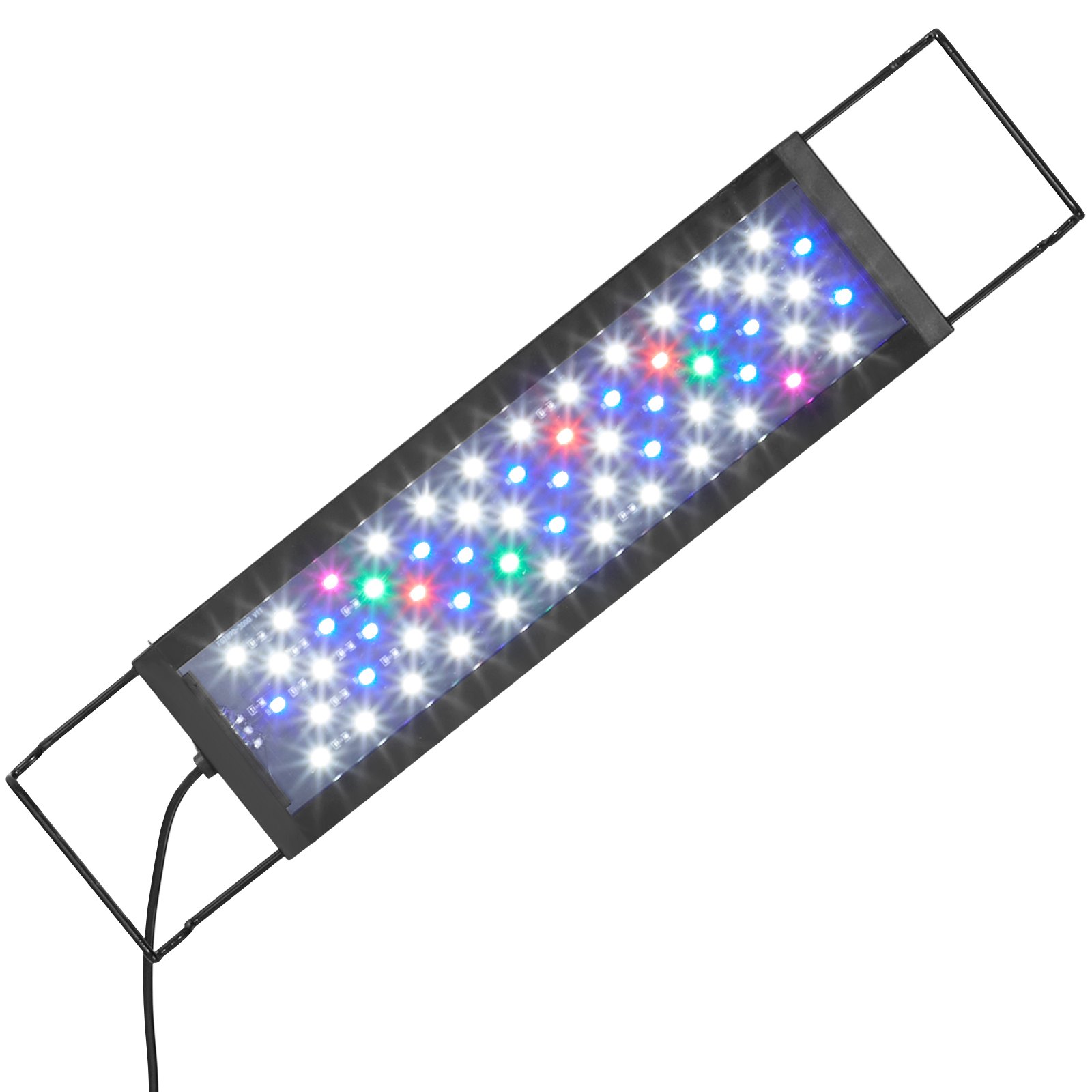 VEVOR Luz de Acuario, Luz de Pecera de Espectro Completo de 10 W con 5 Niveles de Brillo Ajustable, Temporizador Ajustable y Memoria de Apagado, Soportes Extensibles de Carcasa de ABS 312 x 85 x 37 mm