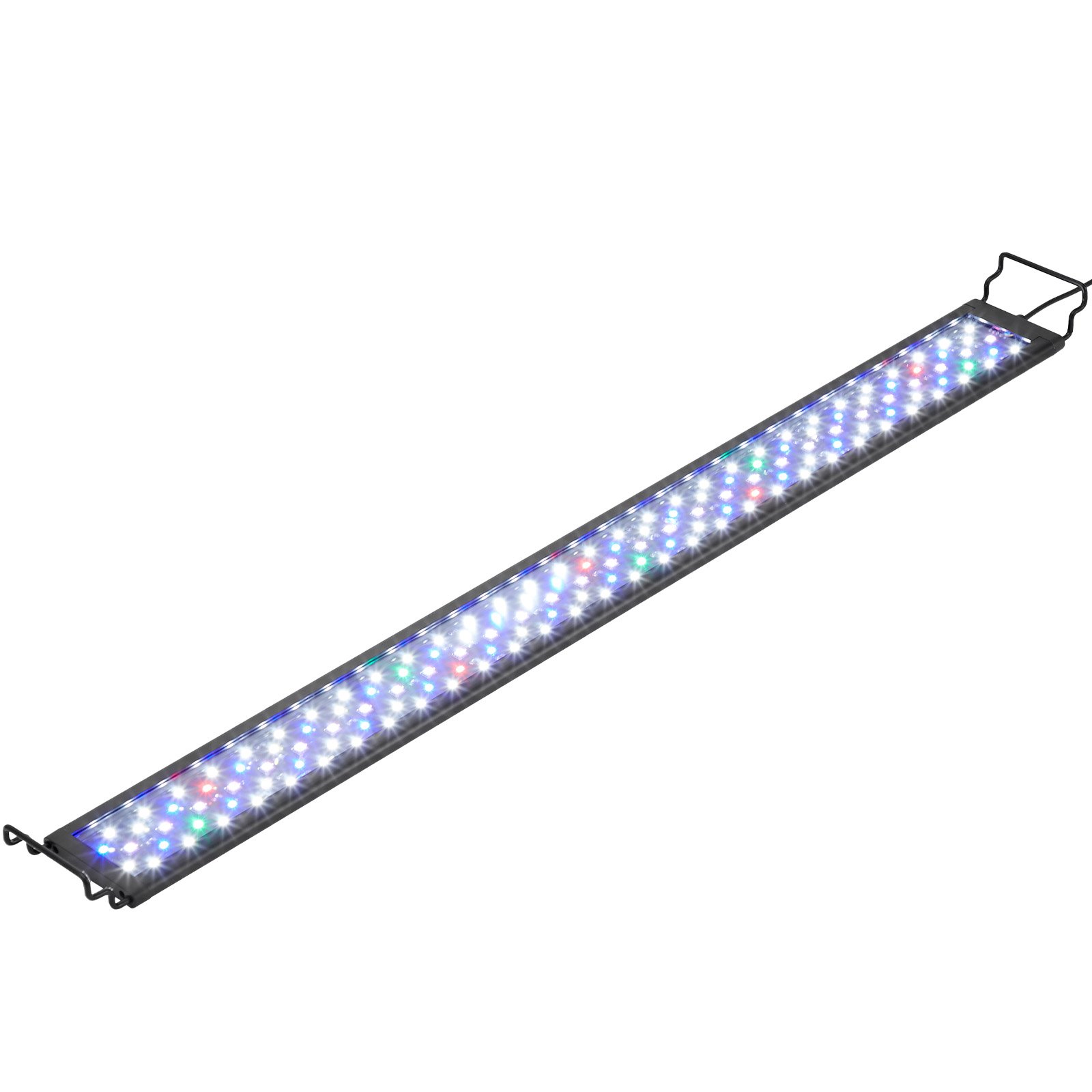 VEVOR Luz de Acuario, Luz de Tanque de Peces de Espectro Completo de 26 W, Temporizador Ajustable y Brillo de 5 Niveles, con Soportes Extensibles de Carcasa de Aleación de Aluminio 765 x 75 x 35 mm