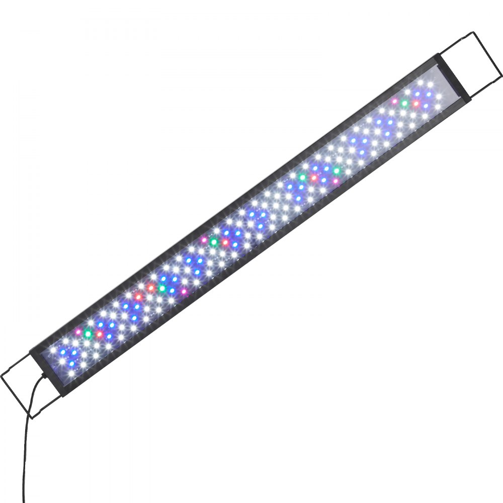 VEVOR Luz de Acuario, 22 W de Espectro Completo para Pecera con 5 Niveles de Brillo Ajustable, Temporizador Ajustable y Memoria de Apagado, con Soportes Extensibles de Carcasa de ABS 765 x 85 x 37 mm