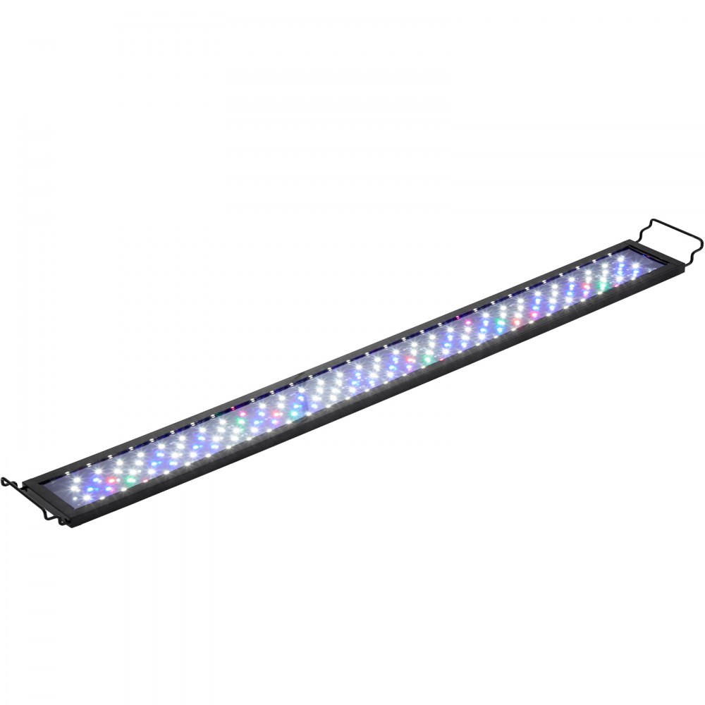 VEVOR Luz de Acuario, 26 W de Espectro Completo para Pecera con 5 Niveles de Brillo Ajustable, Temporizador Ajustable y Memoria de Apagado, con Soportes Extensibles de Carcasa de ABS 916 x 85 x 37 mm