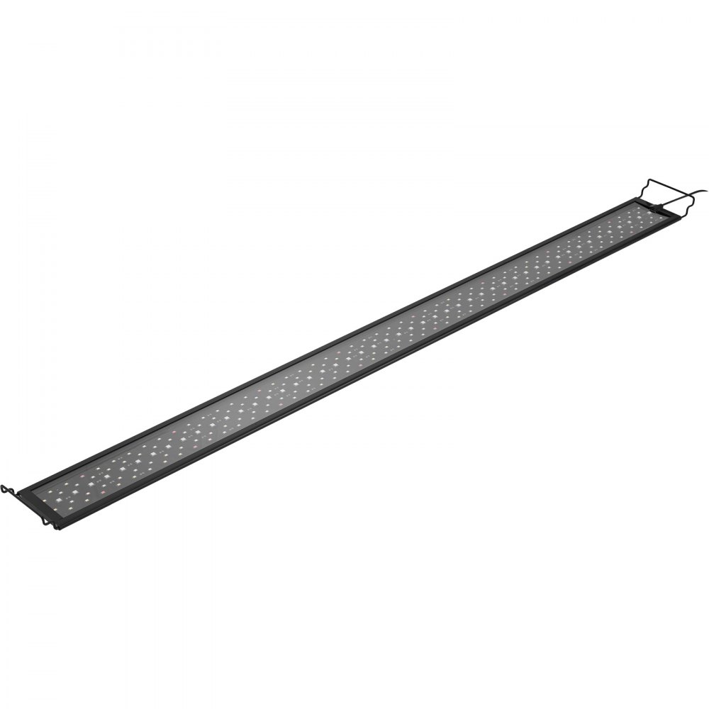VEVOR Luz de Acuario con Monitor LCD, Luz de Tanque de Peces de Espectro Completo de 42 W, Brillo Ajustable y Temporizador, Soportes Extensibles de Carcasa de Aleación de Aluminio 1200 x 95 x 35 mm