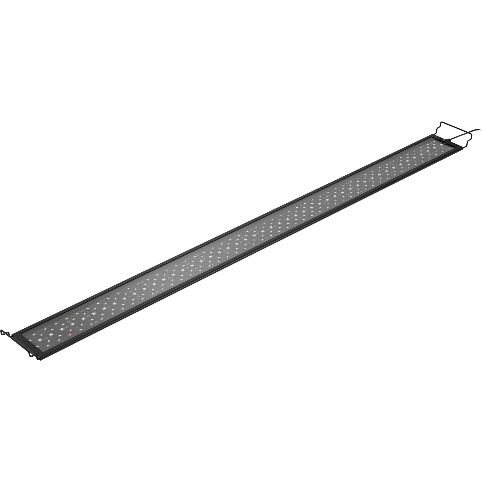 VEVOR Luz de Acuario con Monitor LCD, Luz de Tanque de Peces de Espectro Completo de 42 W, Brillo Ajustable y Temporizador, Soportes Extensibles de Carcasa de Aleación de Aluminio 1200 x 95 x 35 mm