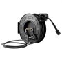VEVOR Carrete de Manguera para Hidrolavadora 18,3 m x 6,4 mm, Retráctil de Acero, para Pared y Suelo, Presión de 275,8 bar, Rebobinado Automático para Lavado de Coches, Suelos y Jardines, Negro
