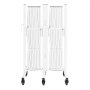VEVOR Double Expandable Barricades, 5.48m Expandable Safety Barrier, 0-180° Rotatable Mobile Barricade with Locking Casters, Portable Folding Security Gate Traffic Fence for Patio Garden Stairway